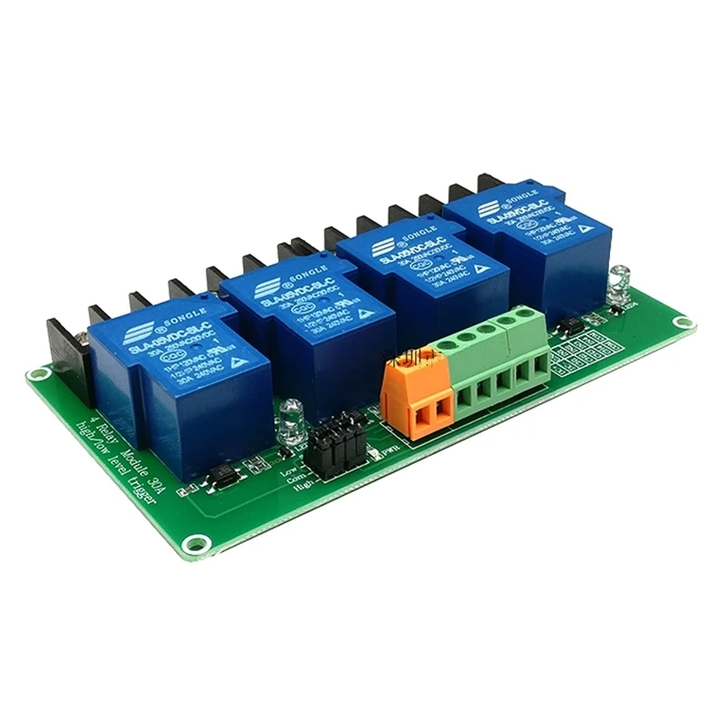 4 channels 5V relay module high and low level trigger smart home PLC automation control 30A