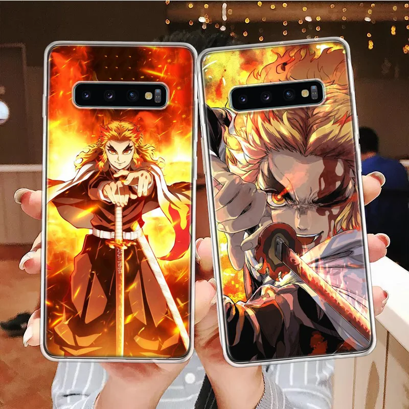 Demon Slayer Rengoku Kyoujurou Silicon Call Phone Case For Samsung Galaxy A51 A50 A71 A70 A41 A40 A31 A30 A21S A20E A10 A6 A7 A8