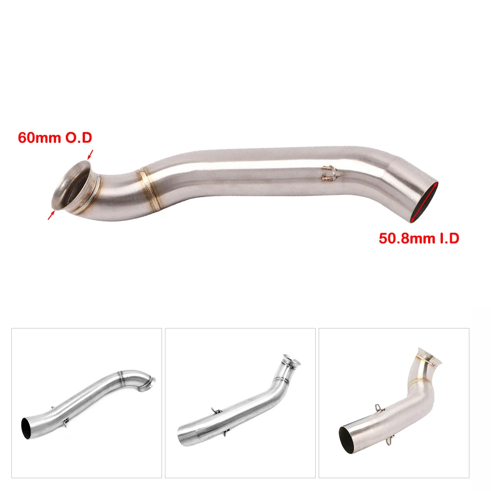 ZS MOTOS Muffler Middle Link Pipe Motorcycle exhaust Pipe Slip-on Eliminator For KT 690 2012 2013 2014 2015 2016 2017