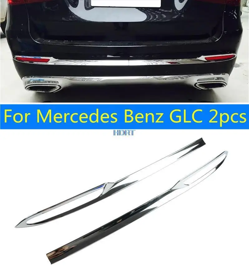 

ABS Chrome For Mercedes Benz GLC 2016 2017 2018 2019 Car 2pcs rear fog lampshade foglight cover trim auto accessories Car style