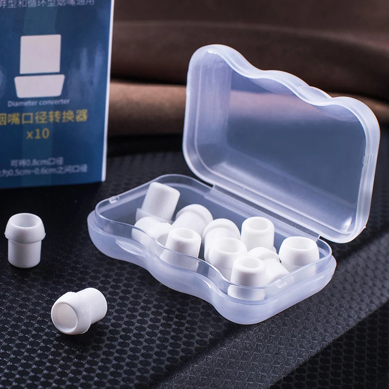 10pcs Tobacco Cigarette Filter Diameter Converter Disposable Cigarette Holder Case Dustproof Tube Reduce Tar Filtration Cleaning