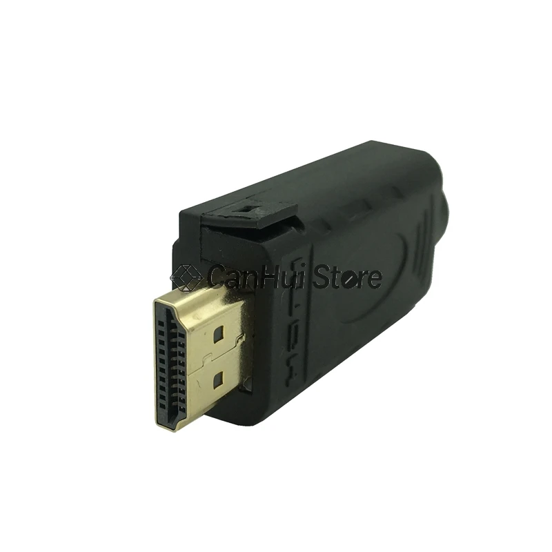 1 szt. HDMI męski 19P wtykowe zaciski zaciskowe złącze bez lutowania z czarną osłoną — zdjęcie 5