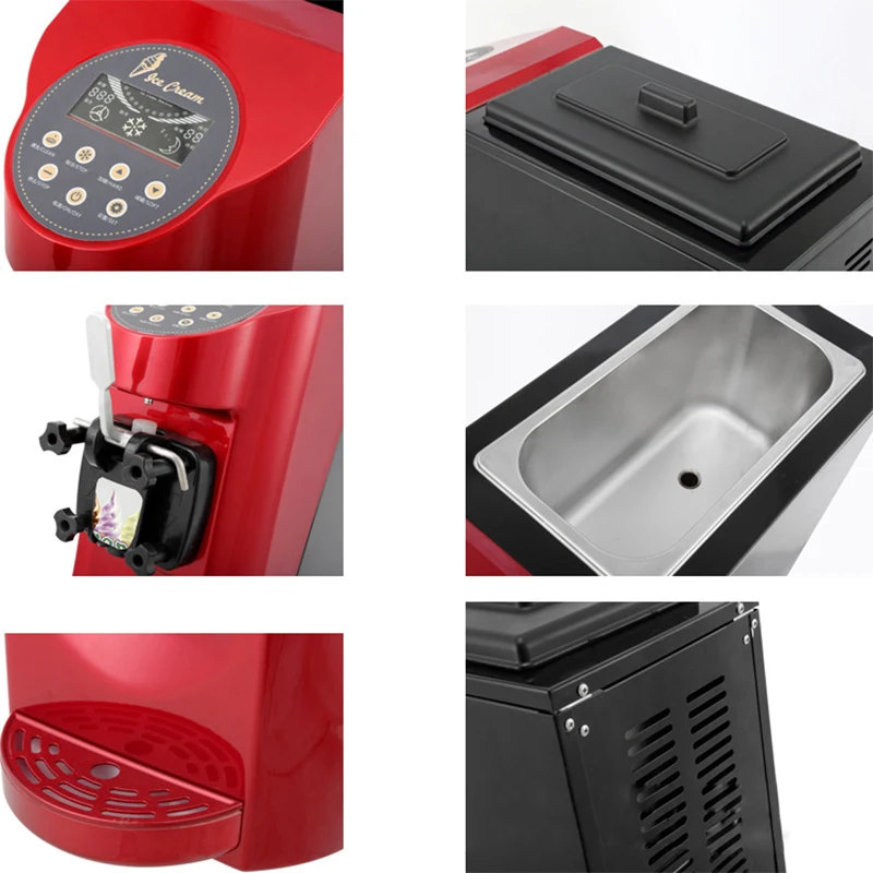 ソフト製氷機,MQ-L16E色スクリーン,単一の頭を備えたクリームマシン,業務機器,1kw