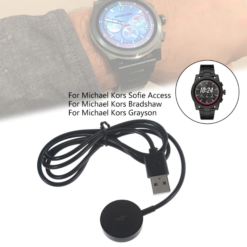 Adaptor Daya Kabel Pengisi Daya Jam Tangan Portabel Kompatibel dengan Aksesori Jam Tangan Pintar Dok Pengisi Daya Akses Michael-Kors