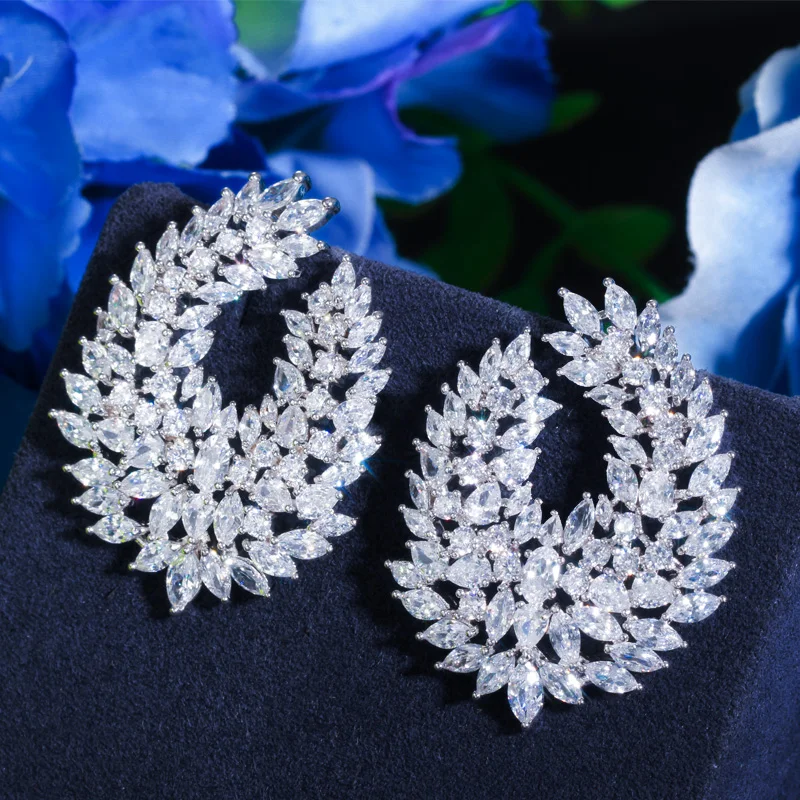 CWWZircons Luxuriöse, beliebte Wassertropfen-Ohrringe mit Mikro-Pavé-Zirkonia, Naija Hochzeitsohrringe, modischer Damenschmuck für Partys, Großhandel E0338 – Detail 9