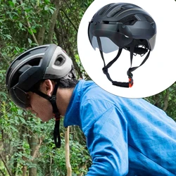 Cycling Bicycle Bike Helmet Bike Safety Hat Motorcycle Half Helmet Moto Electric Bike Adult With Visor Taillight Shockproof