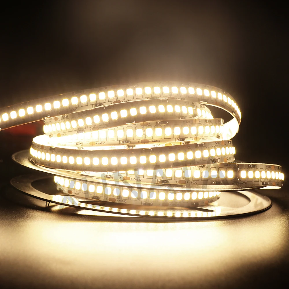 Led Lights Stripe Tape 12V SMD 2835 5m 1200Leds 12 V Volt Waterproof 240Leds/m Led Flexible Lamp String White / Natural White