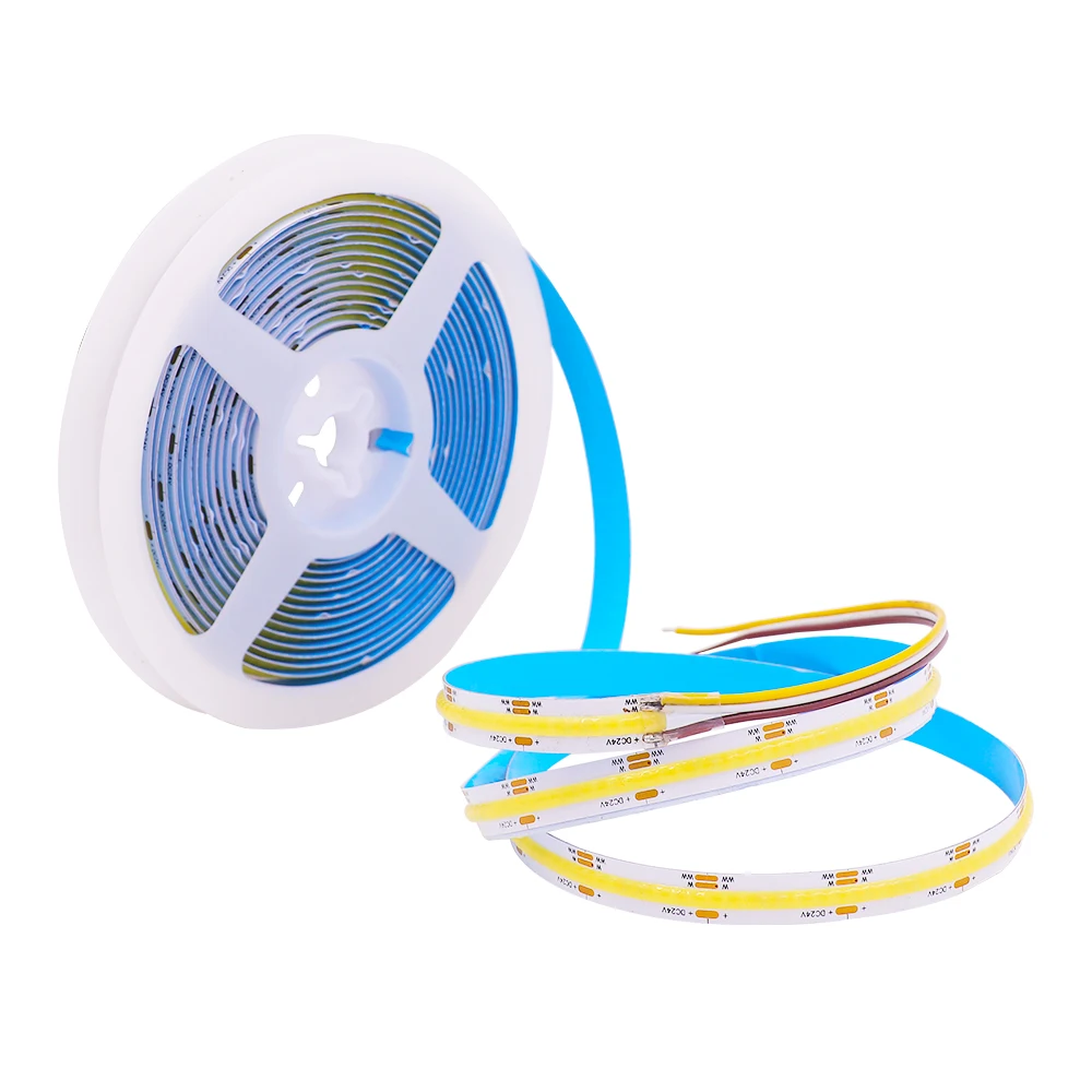 5m COB CCT RGB RGBW RGBCCT LED Light Strip 840LEDs/m High Density Flexible FOB COB RA90 Linear Dimmable Led Light DC24V