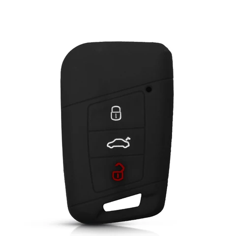 Силиконовый чехол для ключей KEYYOU, чехол для автомобильного ключа дистанционная защита, 3 кнопки, для Volkswagen VW Passat Skoda Superb Magotan 2016 2017 2018