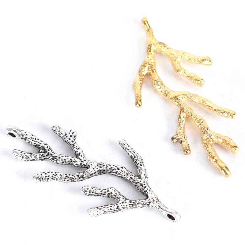 NEW 10Pcs/Set Vintage Alloy Branch Charms Pendant DIY Bracelet Necklace Accessaries Jewelry Finding Making Craft