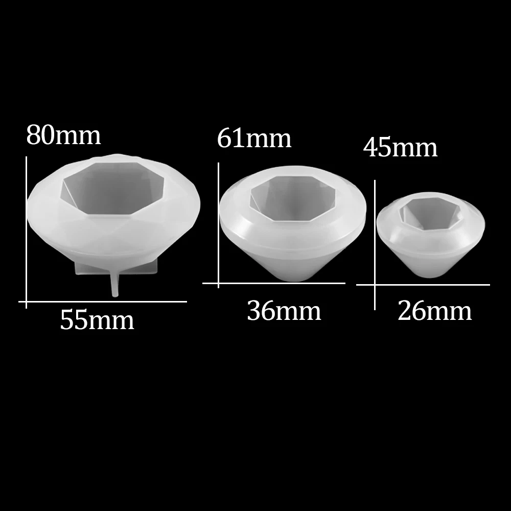 1Pcs Diamond Epoxy Resin Molds Mixed Size Casting Silicone UV Resin Molds For DIY Jewelry Making Findings Supplies Accessories