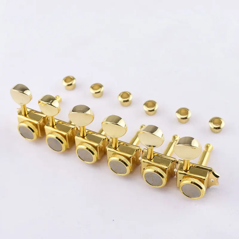 

made in Korea Golden color Locking guitar machine heads ,tuner key,tuner pegs ,6 in line, high quality Locked