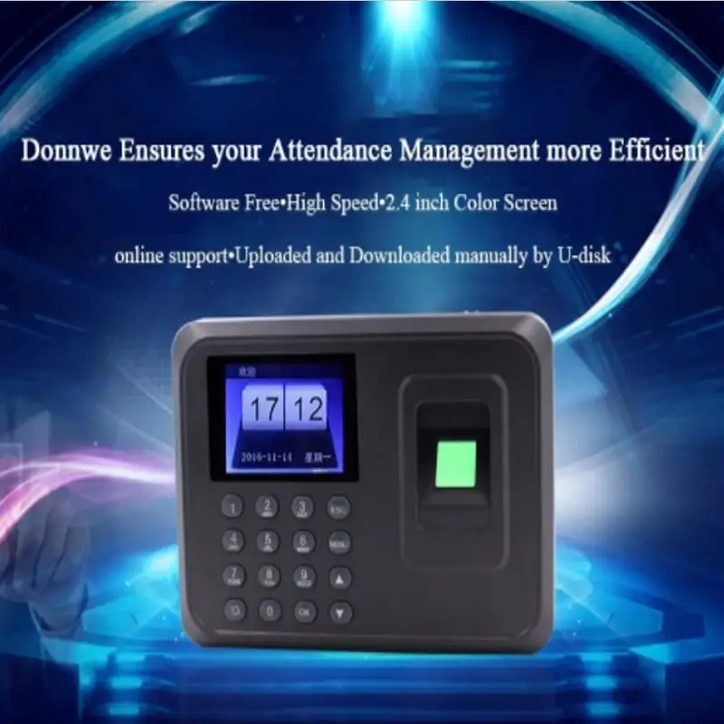 

Intelligent Biometric Fingerprint Password Attendance Machine Employee Checking-in Recorder