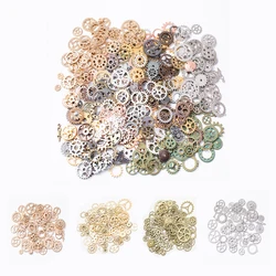 20/40pcs 8-12mm Metal Mixed Mini Clock Gear Charms Beads Handmade DIY for Bracelet Pendant Crafts Jewelry Making Findings