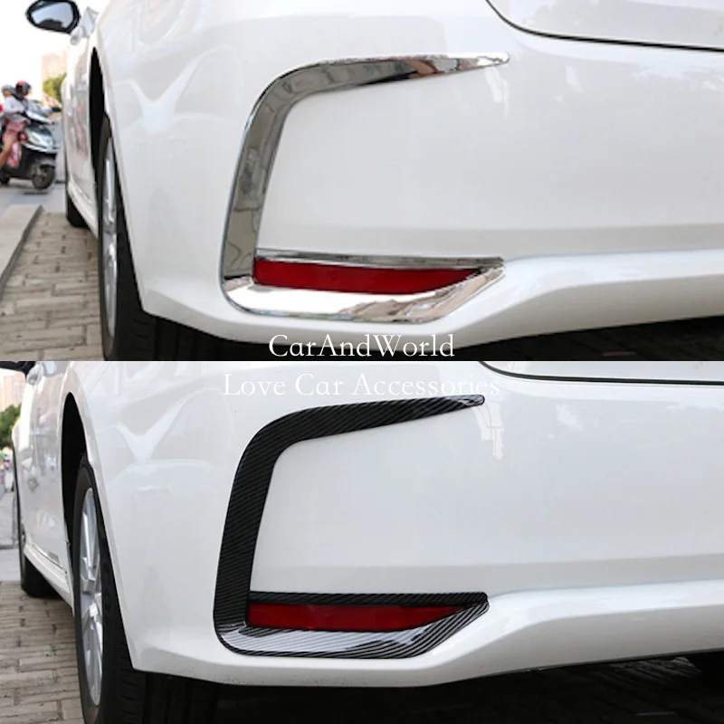 

Carbon Fiber Rear Tail Fog Light Eyebrow Cover Bumper Lamp Decorative Trim For Toyota Corolla 2019-2024 Car Exterior Accessories