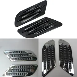 2 sztuk/zestaw wysokiej jakości samochodów Side Air Flow Vent dla Fender pokrywa otworu wlotu Grille kanał dekoracji ABS plastikowe naklejki