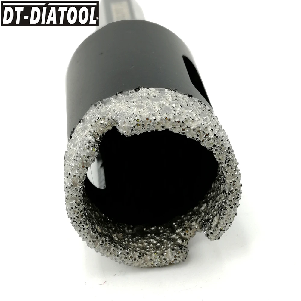 DT-DIATOOL Dia 25mm Vacuum Brazed Hexagon Shank Diamond Drill Core Bit Granite Marble Hole Saw Ceramic Tile Dry Drilling Bit