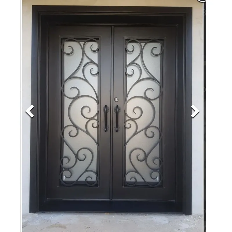 Iron French Front Door Entrance For Villa