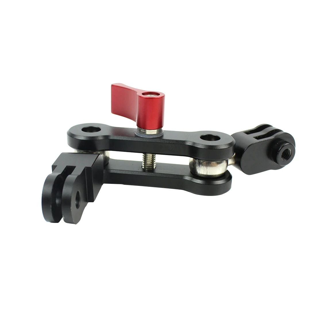 Aluminum Alloy Magic Arm Mount Adapter Dual Head Pivot Activity Connector 360° Rotation for Gopro Action Camera for DJI Osmo