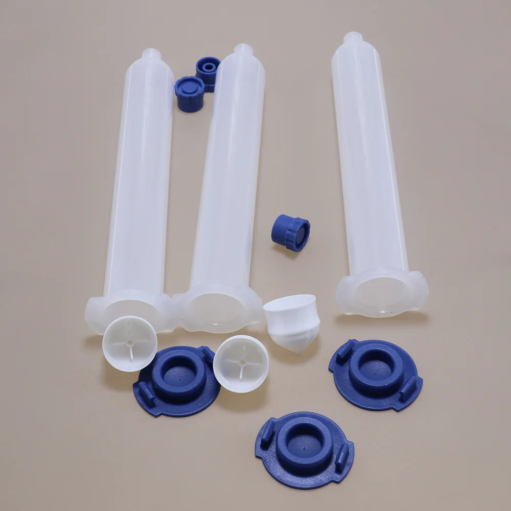 55cc EFD พลาสติก Barrel,อเมริกันสไตล์ใหม่ Dispensing Syringe สีแดงสีดำโปร่งใสกาวเครื่องมือ Liquid Dispenser