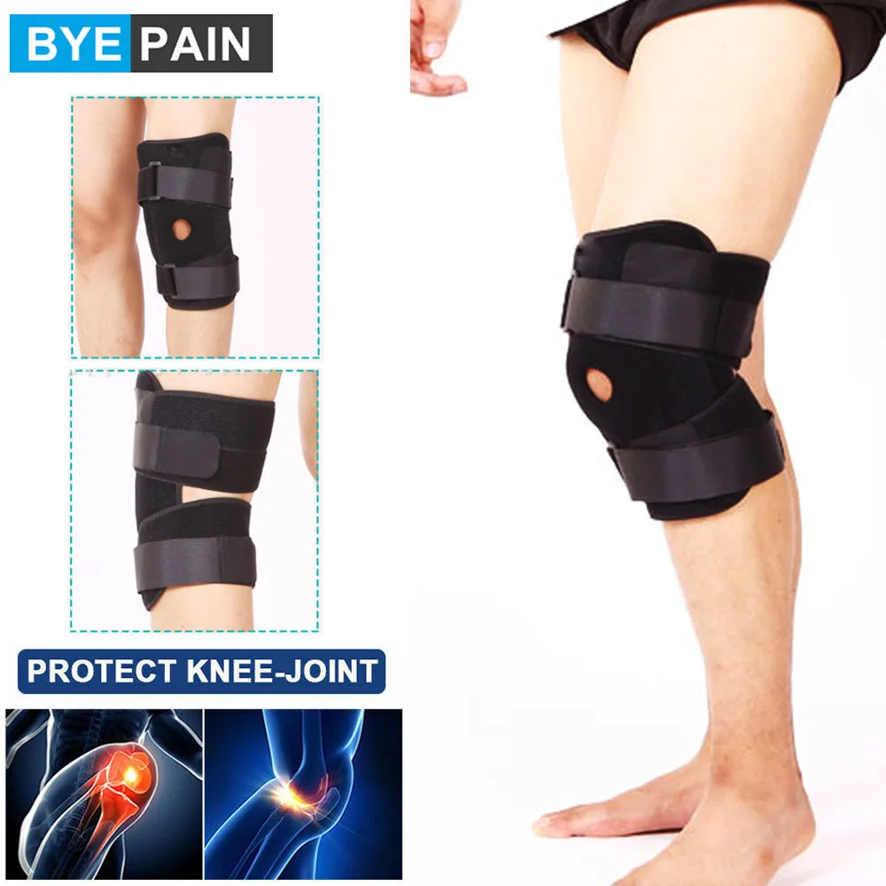 

1Pcs Knee Support Brace Open-Patella Stabilizer with Adjustable Strapping & Removable Aluminum Plate for Arthritis, ACL, Sports