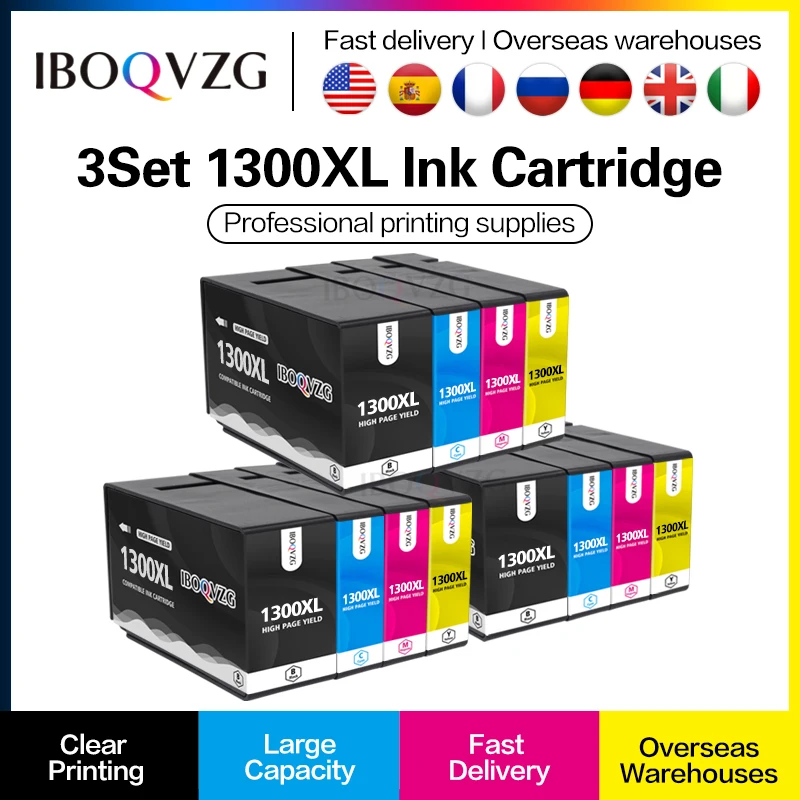 IBOQVZG PGI-1300 Compatible Ink Cartridge PGI1300 PGI-1300XL For Canon MAXIFY MB2030 MB2330 MB2130 MB2730 Inkjet Printer