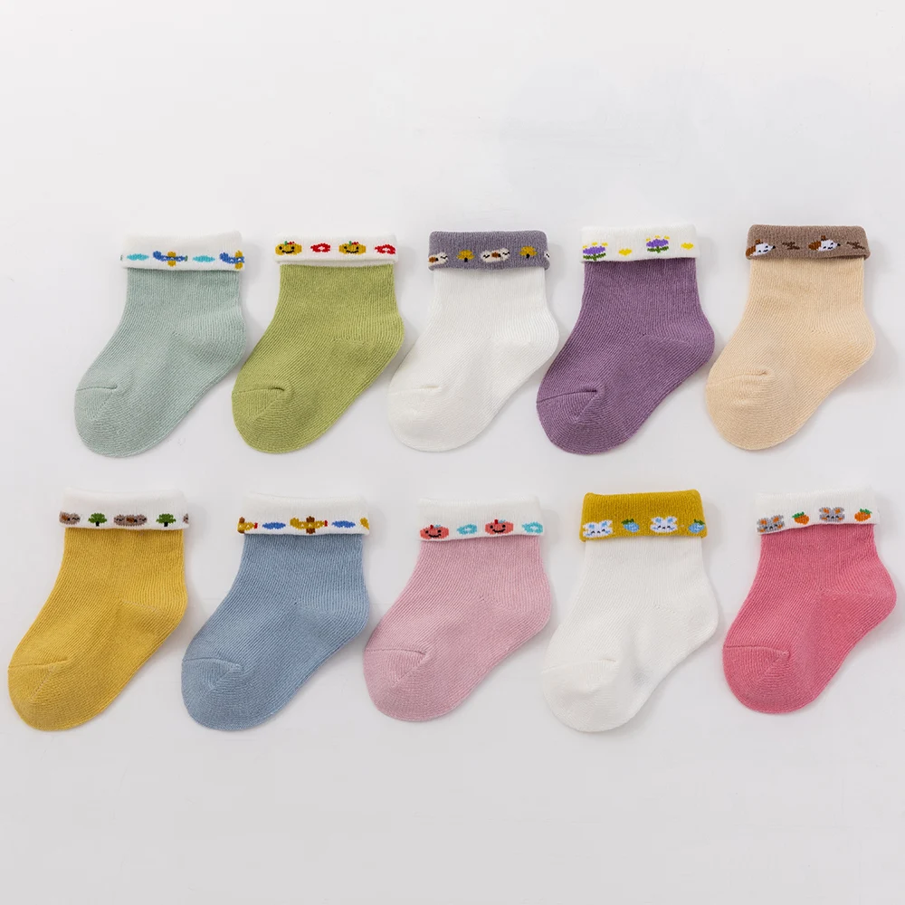 Spring Autumn Baby Socks Newborn Warm Winter Socks Cotton Cute Candy Sweet Children Lovely Girls Boys Socks