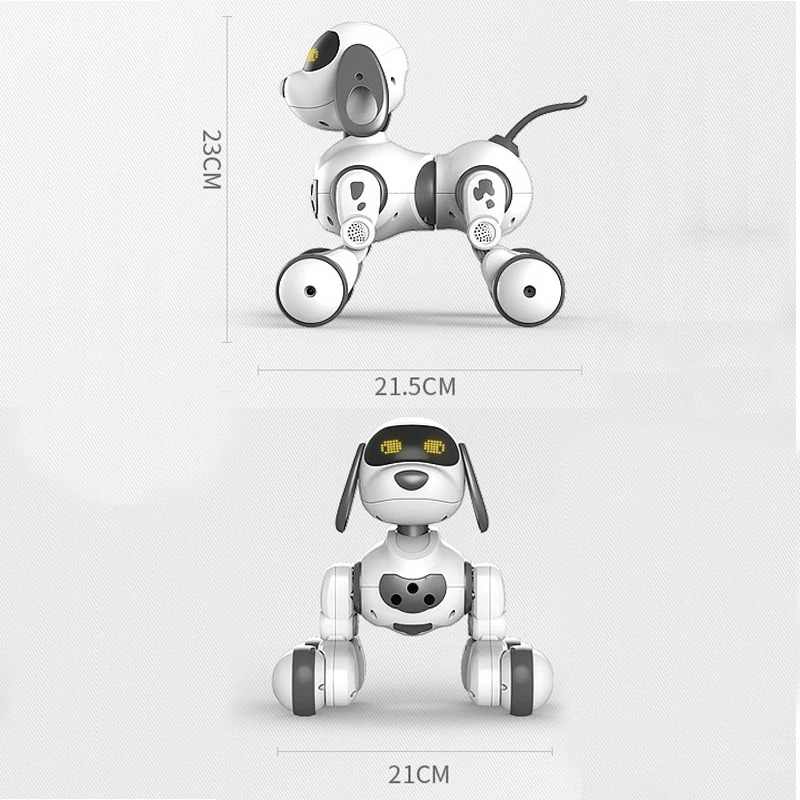 Novo programável 2.4g rc robô cão brinquedo inteligente para crianças brinquedo presente de aniversário controle remoto sem fio inteligente falando