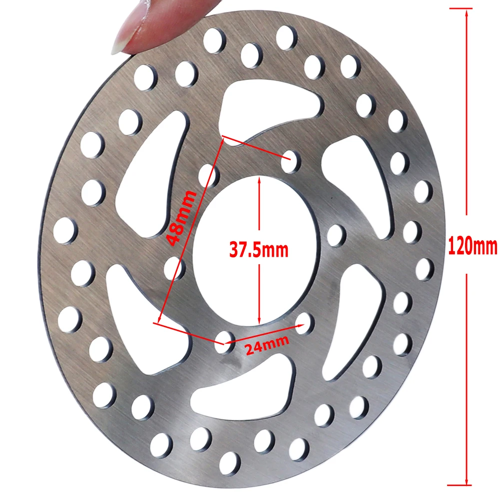 universal motorcycle parts 120mm 6holes 37.5mm brake disc fit for Electric scooter on behalf of driving electric car