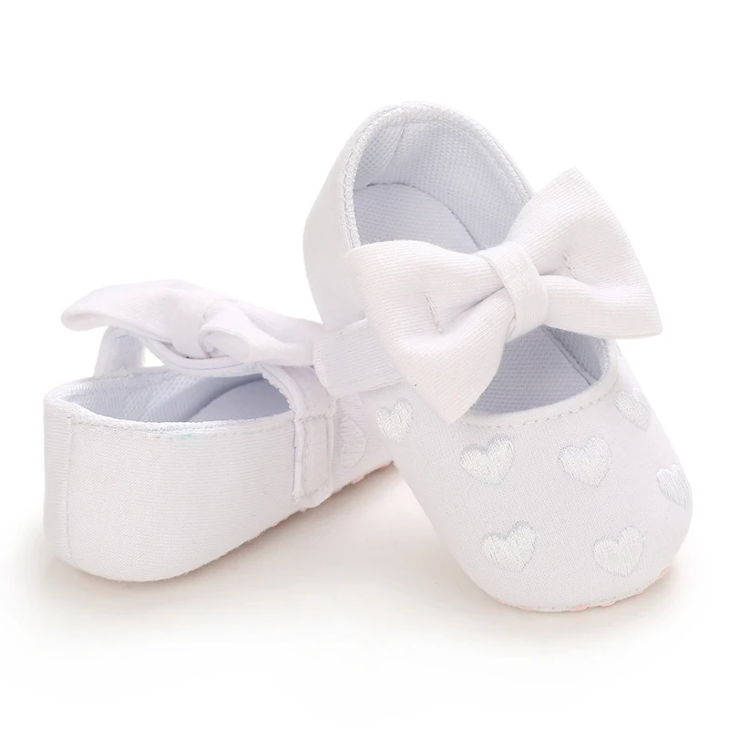 Baby Girl Cotton Shoes Retro Spring Autumn Toddlers Prewalkers White Cotton Baptism Shoes Infant Soft Bottom First Walkers 0-18M