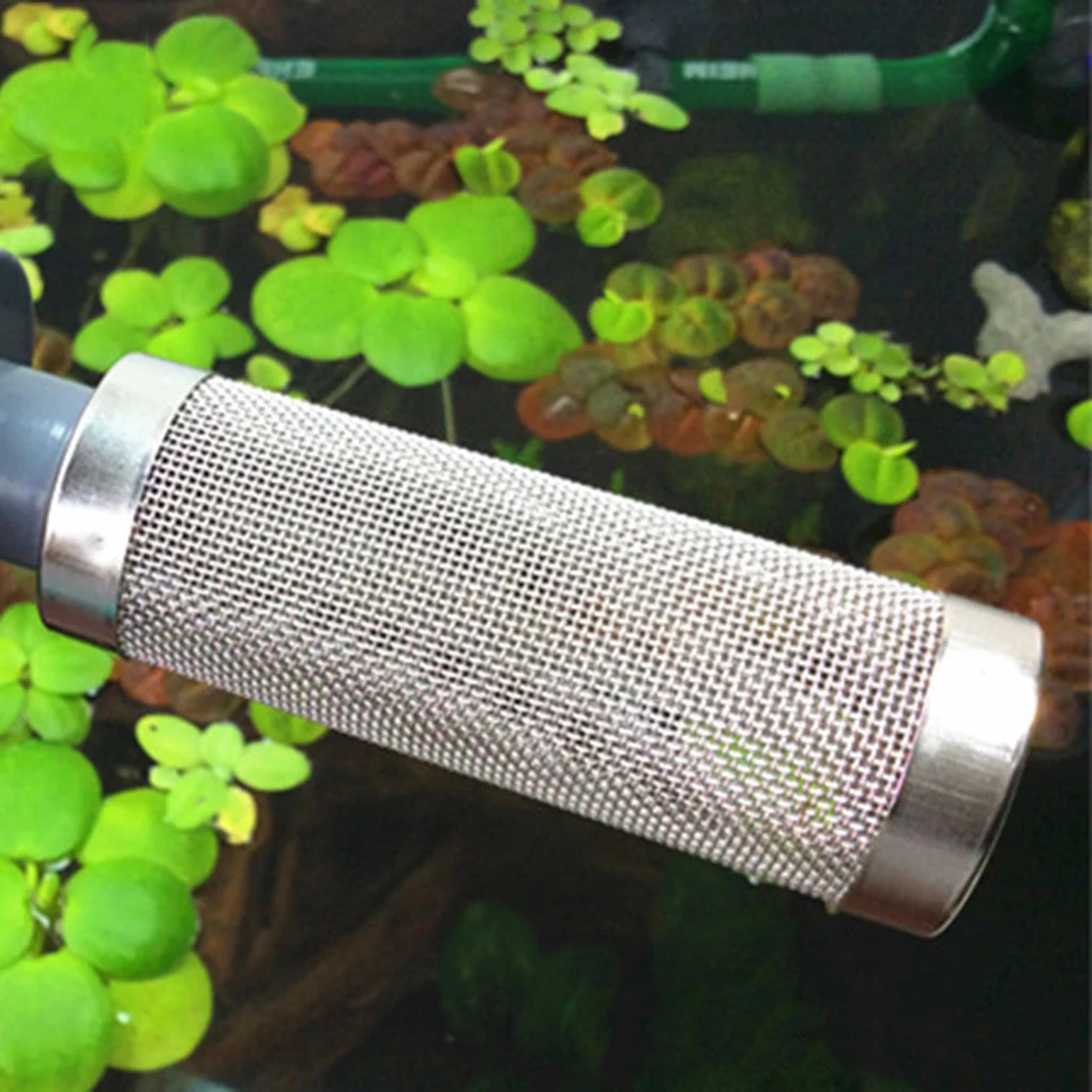 Fish Tank Filter Stainless Steel Inlet Case Mesh Shrimp Nets Special Cylinder Filters Inflow Inlet Protect Aquarium Accessories image 2