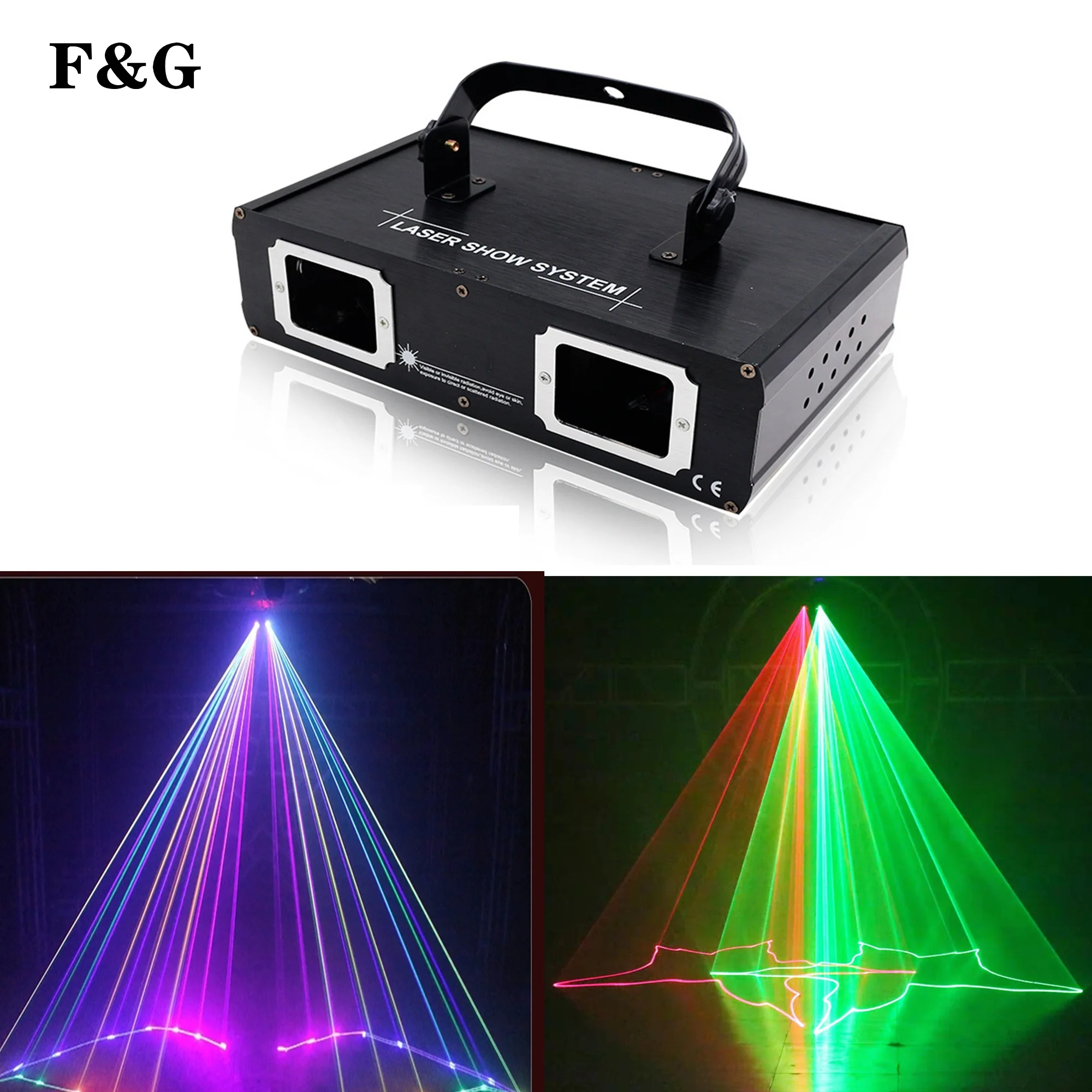 

lampe Laser à 2 têtes, éclairage à double trou, rouge et vert, effet de scène pour DJ Disco, piste de danse, KTV, sortie d'usin