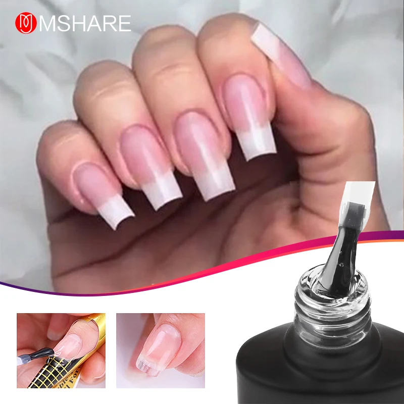 MSHARE Self Leveling Gel In A Bottle For Nail Extensions Gel Varnish Clear Lacquer Quick Building Finger Extension