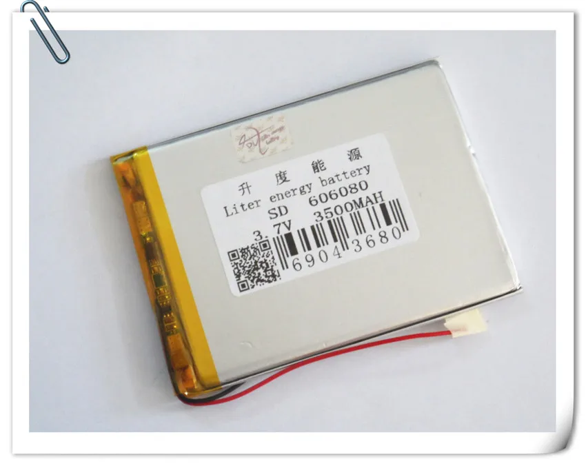 Liter energy battery 606080 3.7V 3500mAH Polymer lithium ion / Li-ion battery for TOY,POWER BANK,GPS,mp3,mp4