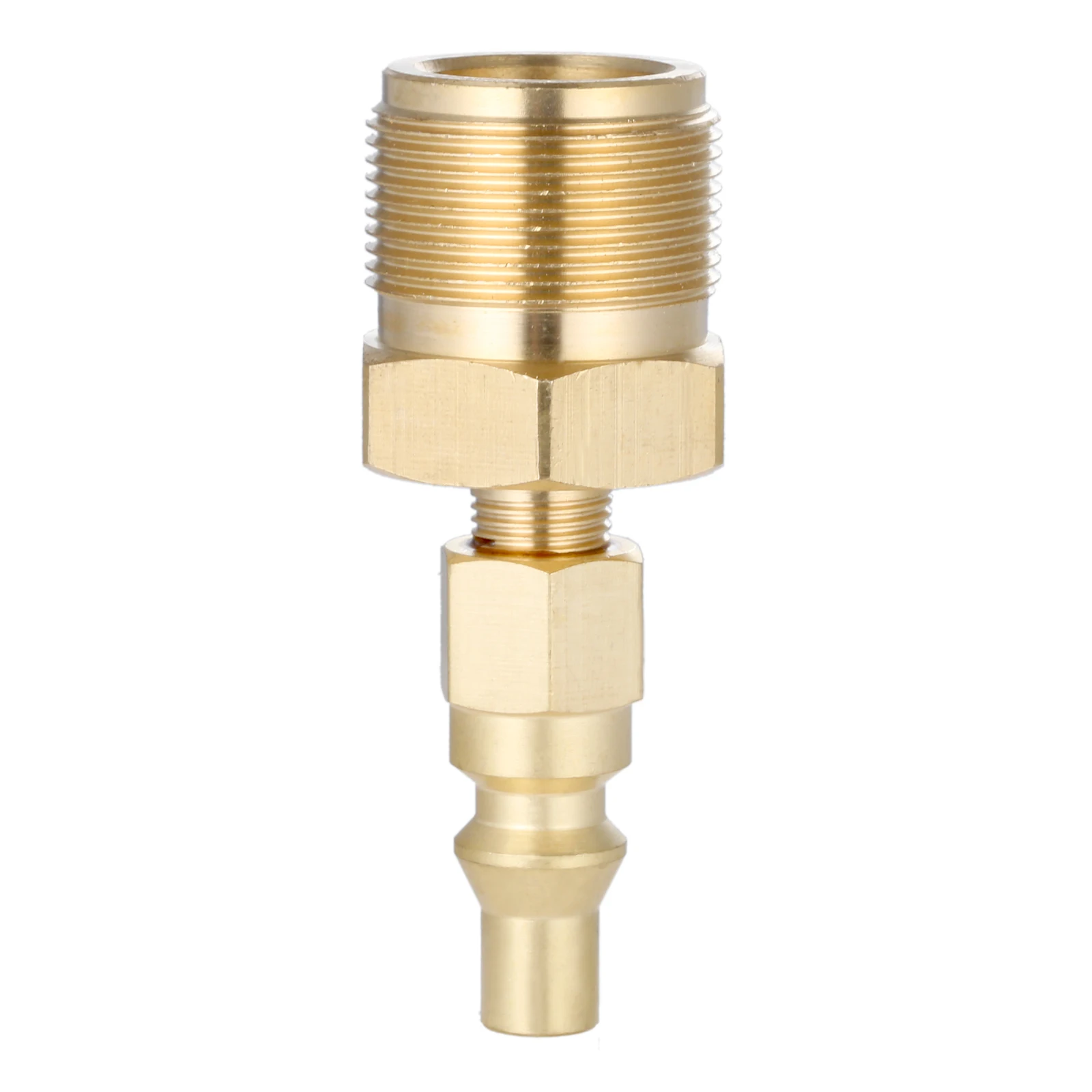 1pc 1/4“ Quick Connect Disconnect Plug Brass 1lb Bottle Tank Thread Propane Adapter for Portable Camper Grill Hook Up RV Trailer