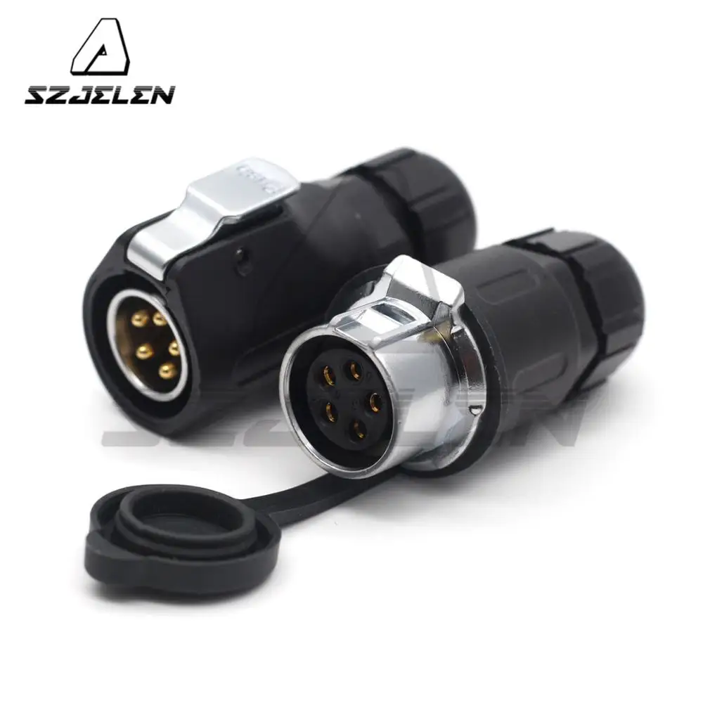 XHP20 5pin Connector Waterproof IP67 Cable To Cable Quick Plug Connector Electric Circular Conector