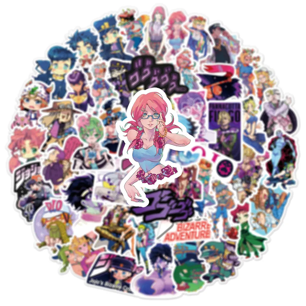 10/30/50PCS Anime Cartoon JOJO Bizarre Adventure Graffiti Sticker Laptop Guitar Suitcase Skateboard Decoration Toy Wholesale