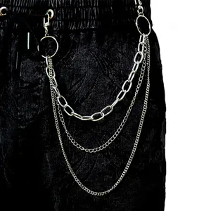 Vintage longo metal rock calças hipster calça jean chaveiro anel clipe borla chaveiros feminino acessório 8 principais vendas chaveiro de franja - №7