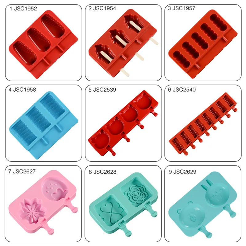 

Food grade Silicone Ice Cream Mold Popsicle Molds DIY Homemade Dessert Freezer Fruit Juice Ice Cube Maker Mould Kitchen Tools