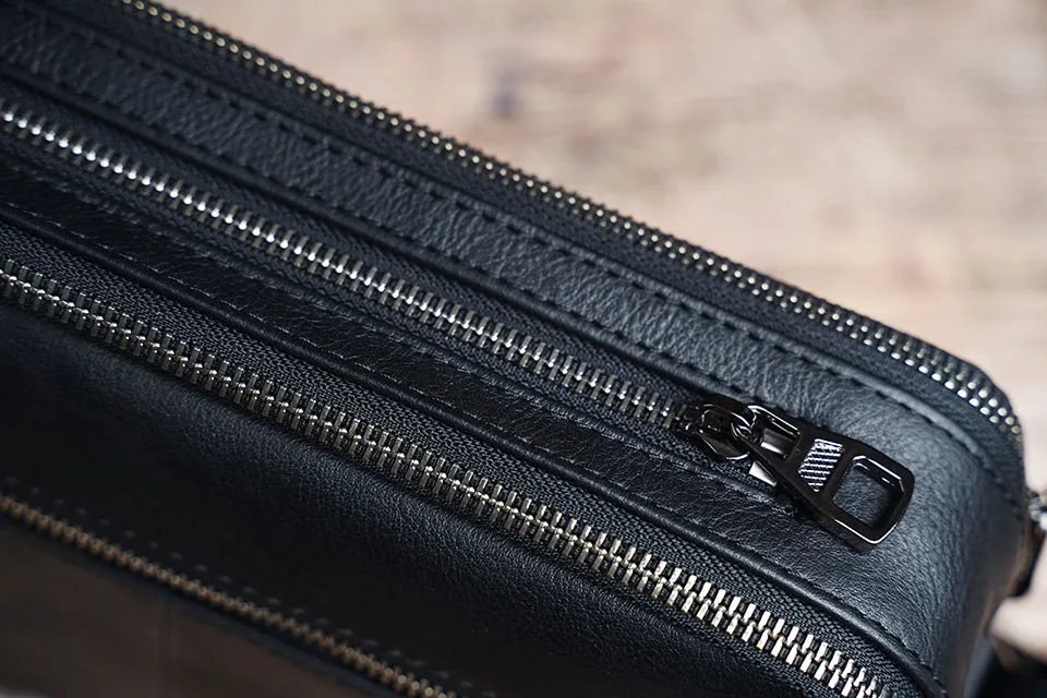 NUPUGOO Casual männer Schulter Tasche Aus Echtem Leder Klassische Umhängetasche Einfache Crossbody Hohe Qualität Leder Für 9,7 Zoll iPad – Detail 12