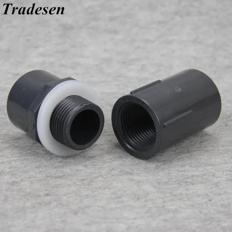 1pc PVC Inner Diameter20/25/32/40/50mm connector UPVC Pipe Fittings Wate supply Adapter Fish Tank Pipe Drainage Connector
