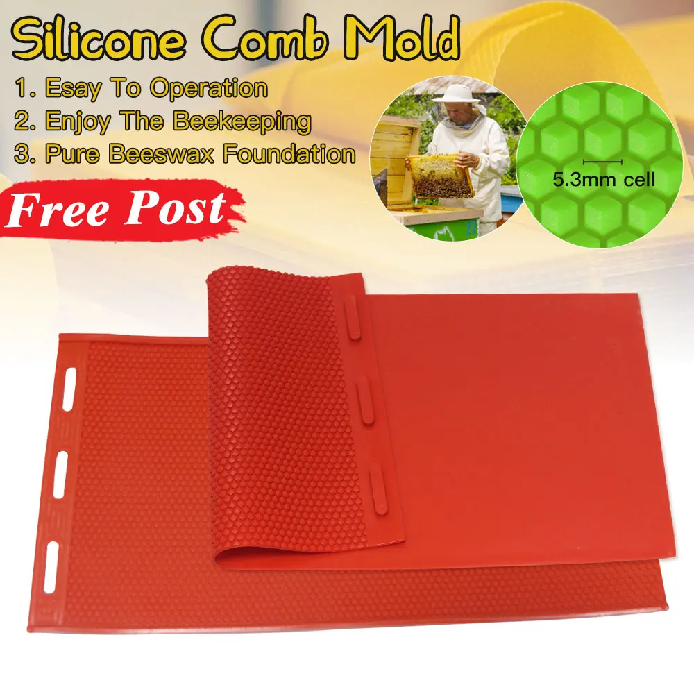 

Beekeeping Silicone Beeswax Honeycomb Mold Flexible Wax For Machine Foundation Sheets Press Embosser Wax For Bees Beekeeper