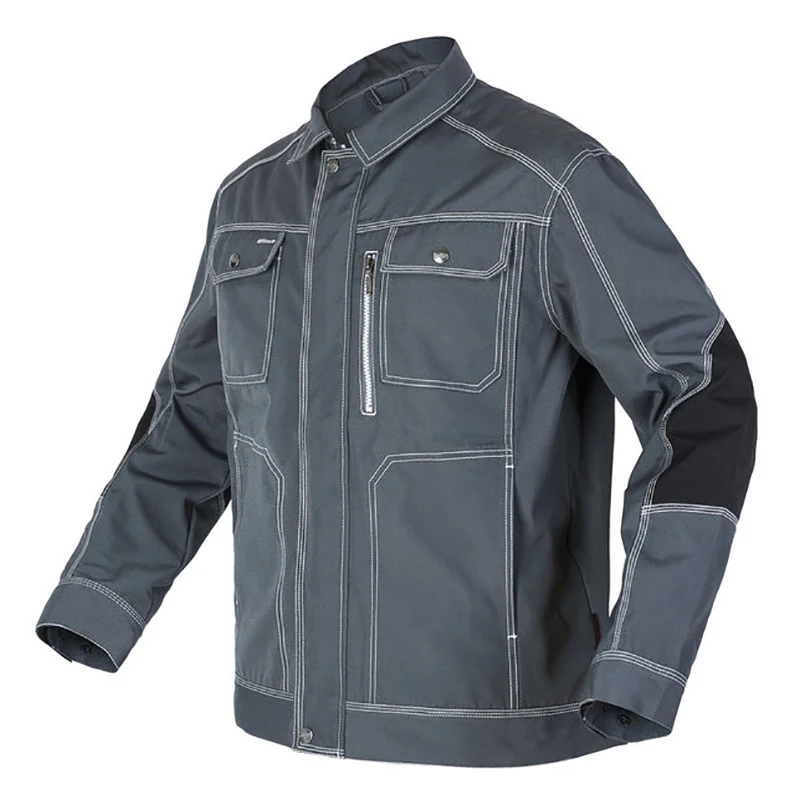 

Polycotton Work Jacket Workwear with Multiple Pockets Long Sleeved Working Clothes Work Uniform for Men Mechanic