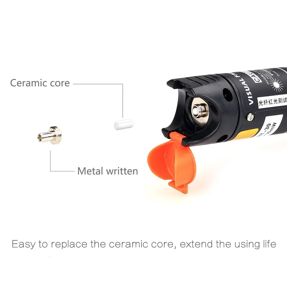 30mW 30km localizzatore di guasti visivi penna a luce rossa Tester per cavi Laser rosso strumento per test del rivelatore a fibra ottica