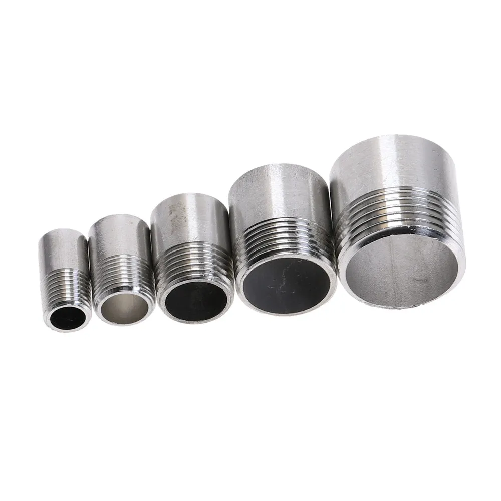 1pcs 304 Stainless Steel Single Round Tube Outer Wire Plumbing Fittings 1/4\'\' 3/8\