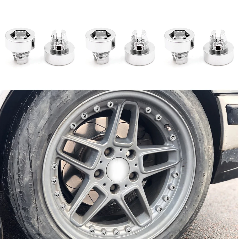 100pcs 7.5mm Wheel Nuts Blots For Studs Lip Refit Universal Rim Decoration Auto Replacement Rivets Car Accessories Silver Black