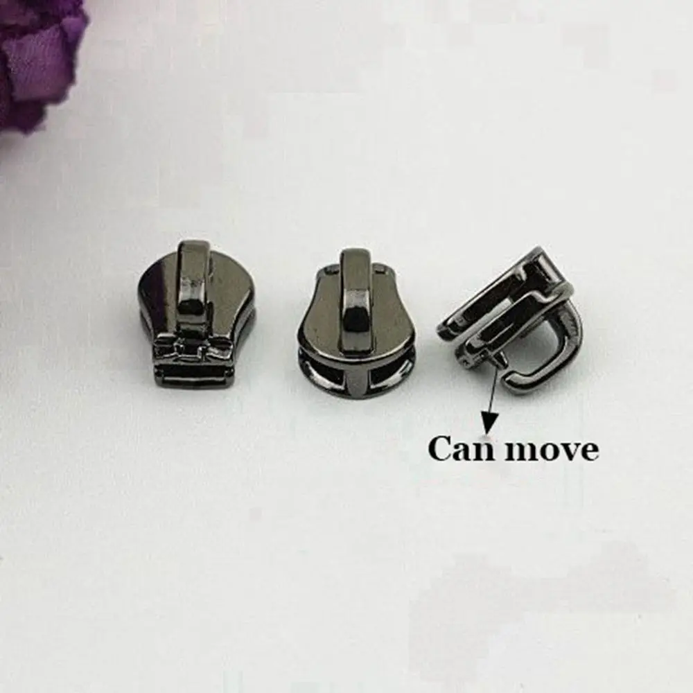 5/10pcs 4 Colors Accessories Copper Tooth Zippers Zip Slider Teeth Repair Kit Replacement Zipper Pull Head Universal Instant Fix