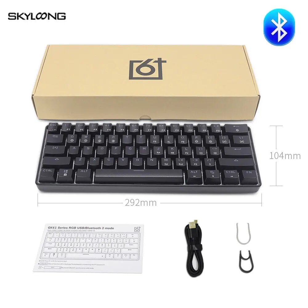 SKYLOONG GK61 ミニポータブル 60% ゲーマー光学式キーボード