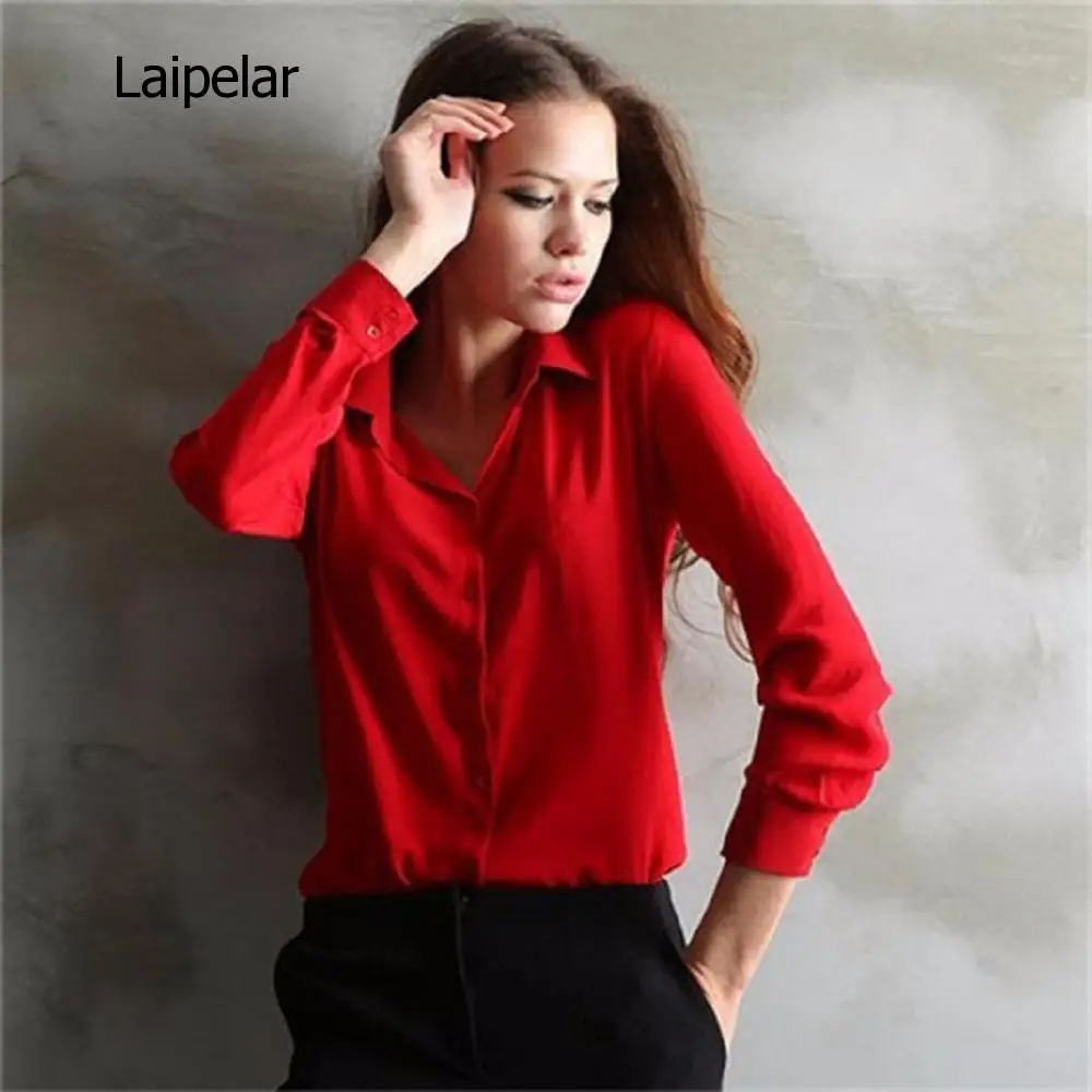 Colors Work Wear 2020 Women Shirt Chiffon Blusas Femininas Tops Elegant Ladies Formal Office Blouse Plus Size XXL