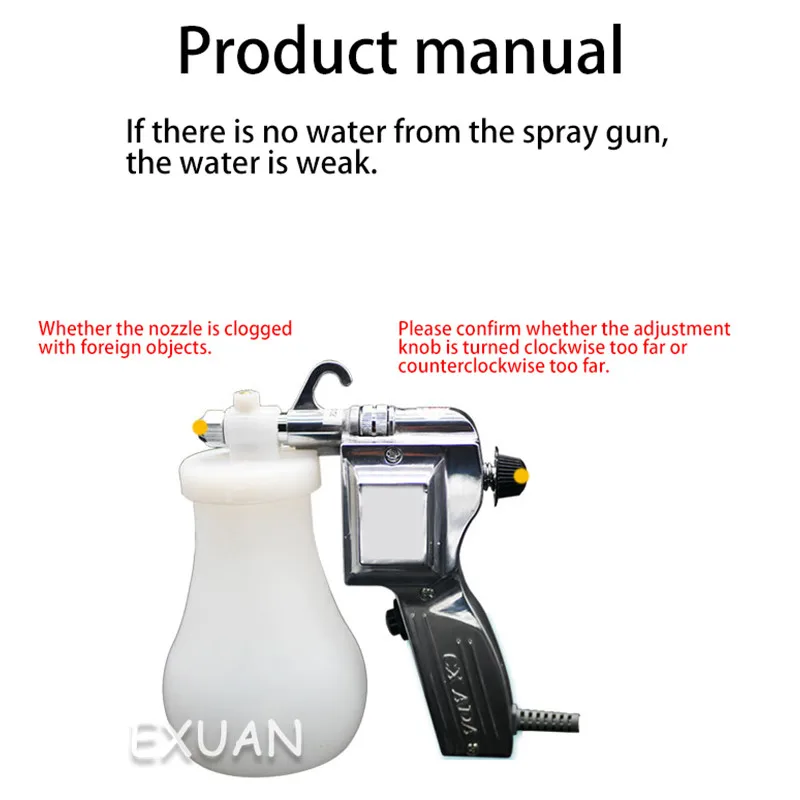 Electric Nozzle Textile Spot Cleaning Gun Spot Removing Clothing Decontamination Gun Cleaning Gun Tools Oil Stains Water Torch